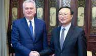  Council President Nikolić meets CPC Central Committee Politburo Member tasked with international cooperation 