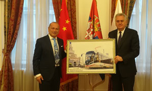  National Council President Nikolić meets Chairman of Transportation Systems Felix Vinokur 