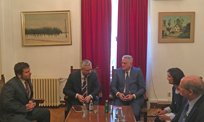  Predsednik Nacionalnog saveta Nikolić razgovarao je sa deputatom Državne dume Ruske Federacije 